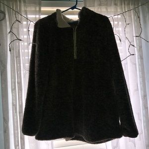 Super cute fuzzy fleece quarter zip